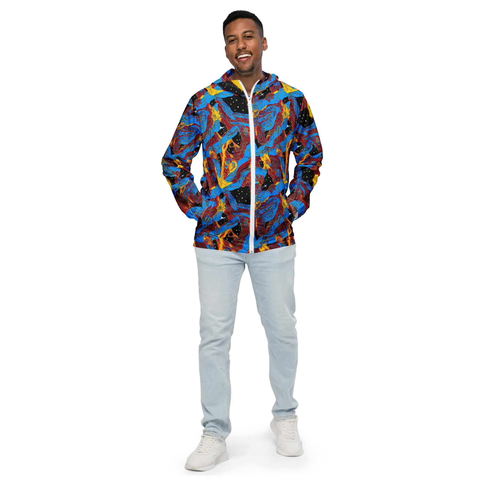 Chromatic Rebellion on Men's Windbreaker — Front