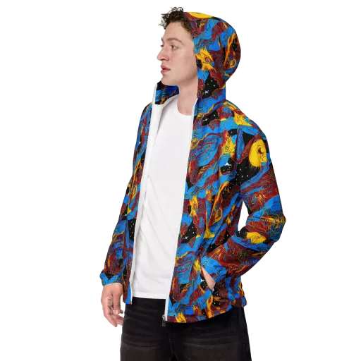 Chromatic Rebellion on a Men's Windbreaker