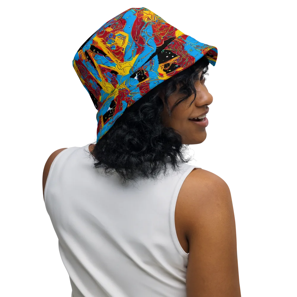 Chromatic Rebellion on Reversible Bucket Hat — Right Outside