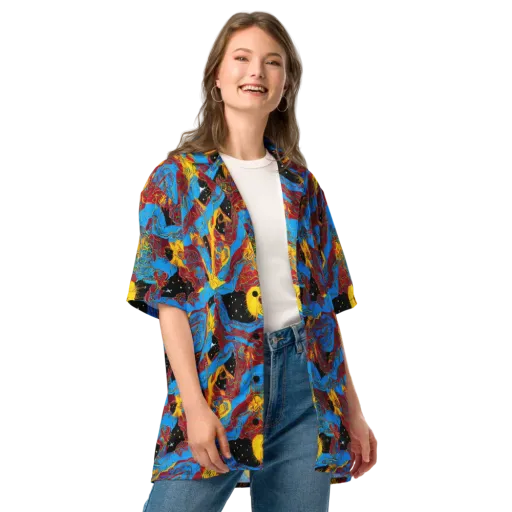 Chromatic Rebellion on a Button Shirt