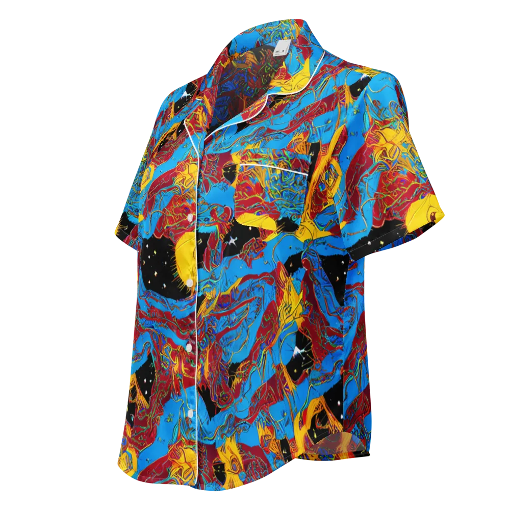 Chromatic Rebellion on Women's Short Sleeve Pajama Top — Left Front