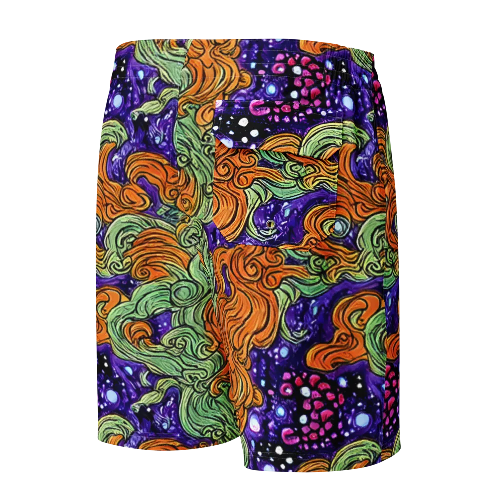 Magma Moon on Men's Board Shorts — Back