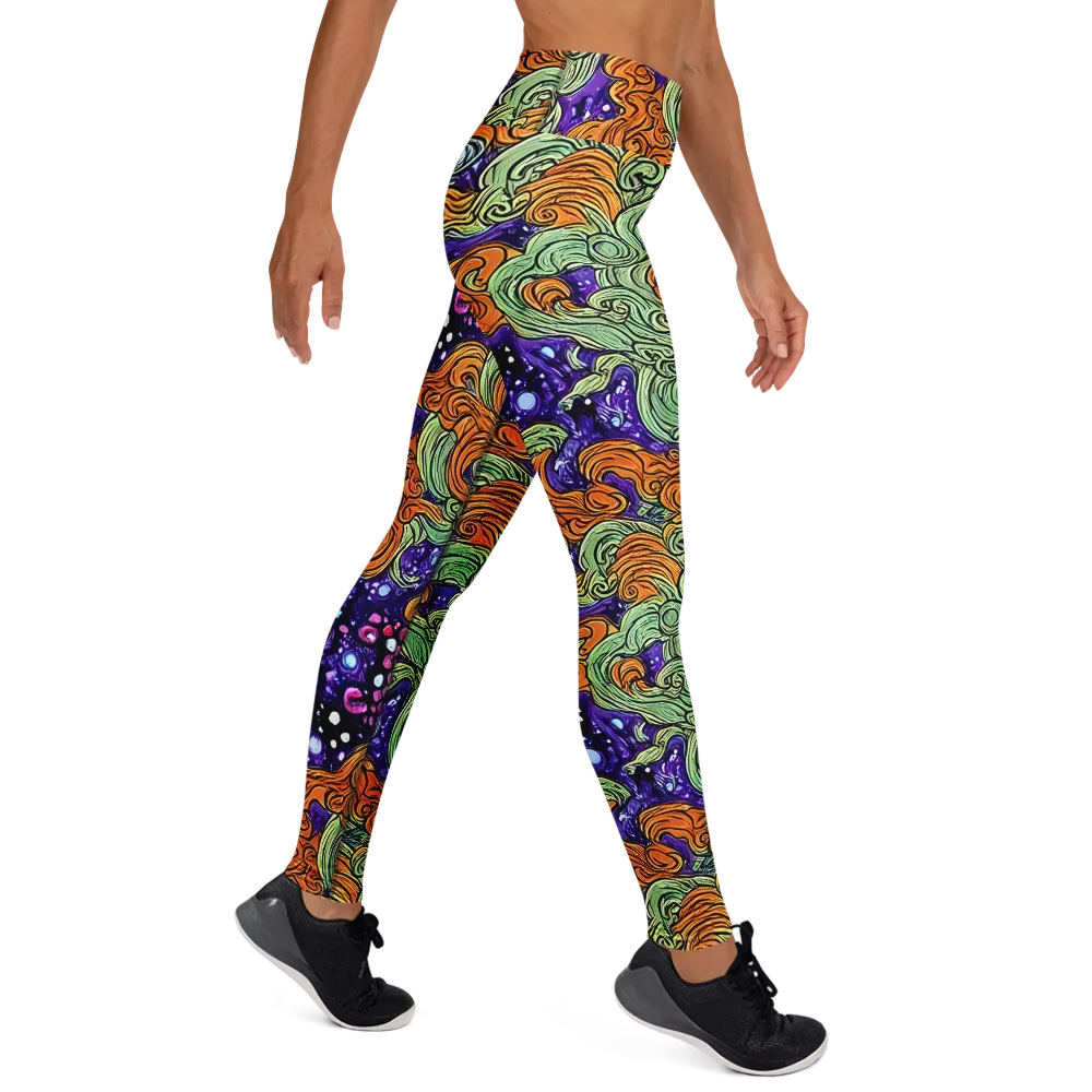 Magma Moon on Yoga Leggings — Right