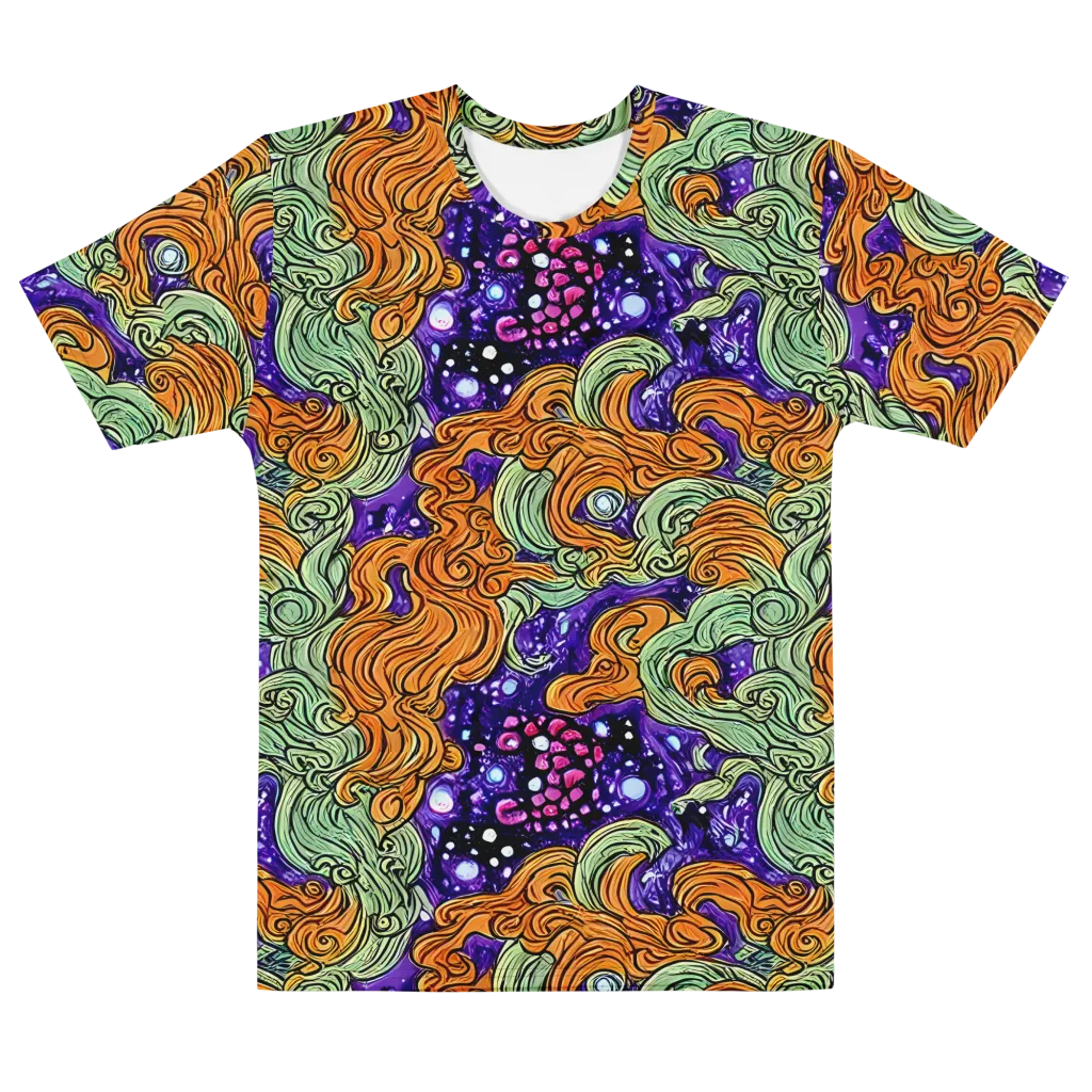 Magma Moon on Men's Cotton Crew Neck T-Shirt — Front
