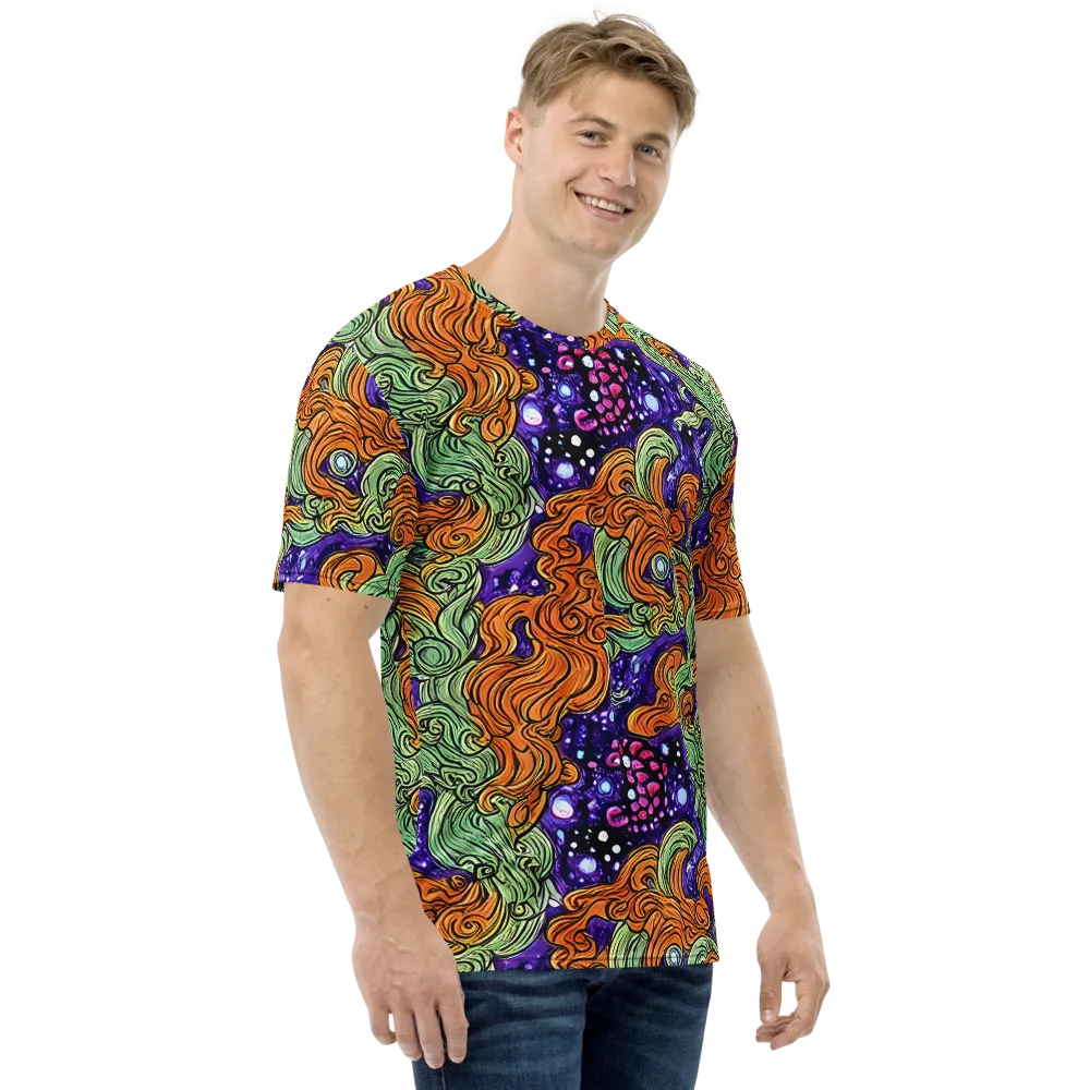 Magma Moon on Men's Crew Neck T-Shirt — Right