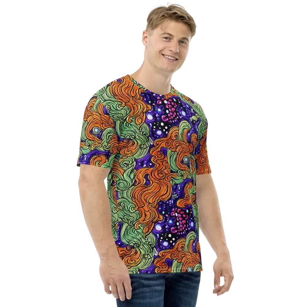 Magma Moon on Men's Crew Neck T-Shirt — Right