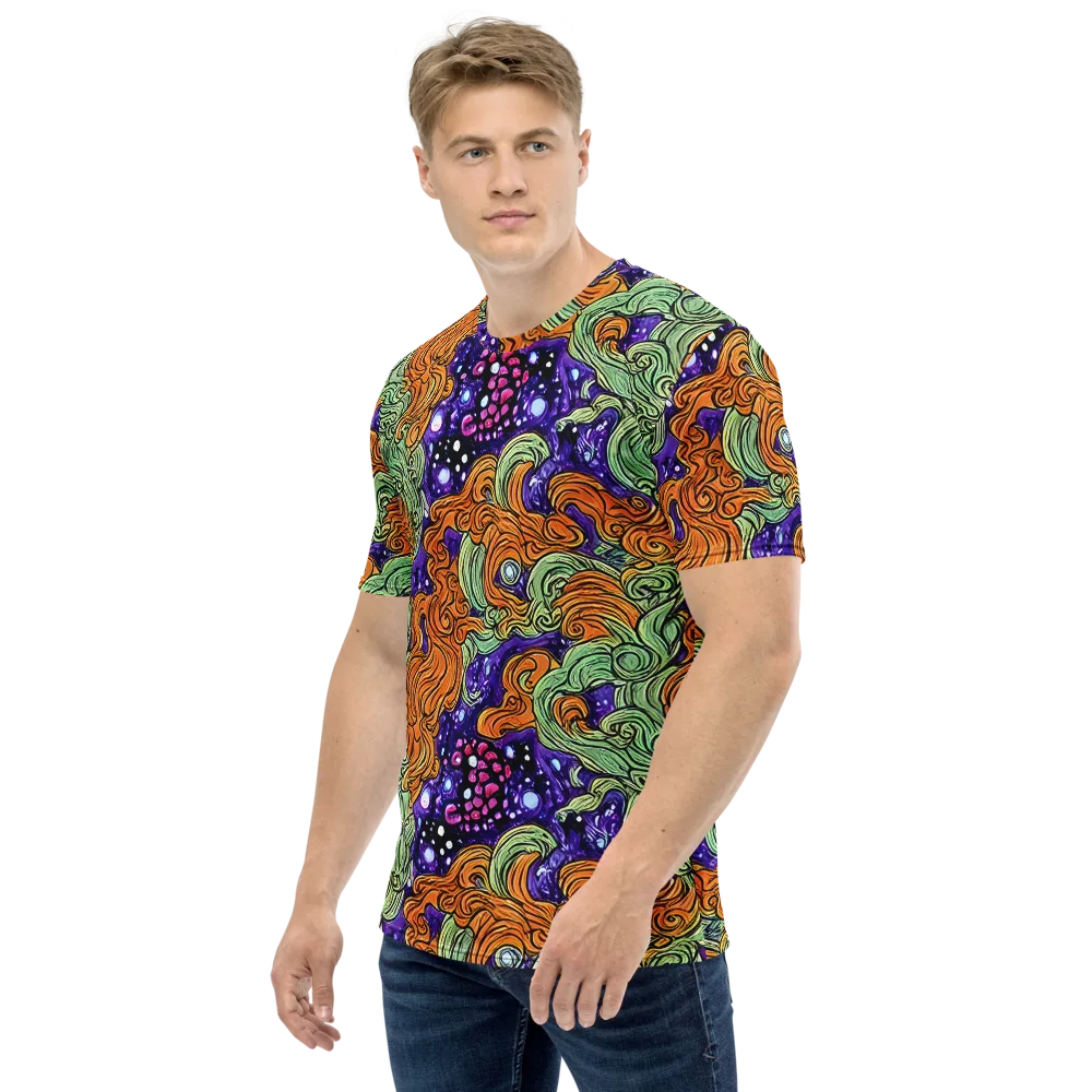 Magma Moon on Men's Crew Neck T-Shirt — Left