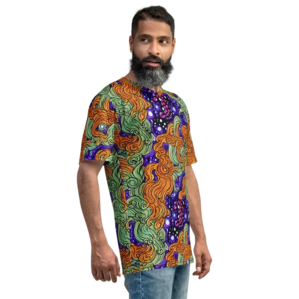Magma Moon on Men's Crew Neck T-Shirt — Right