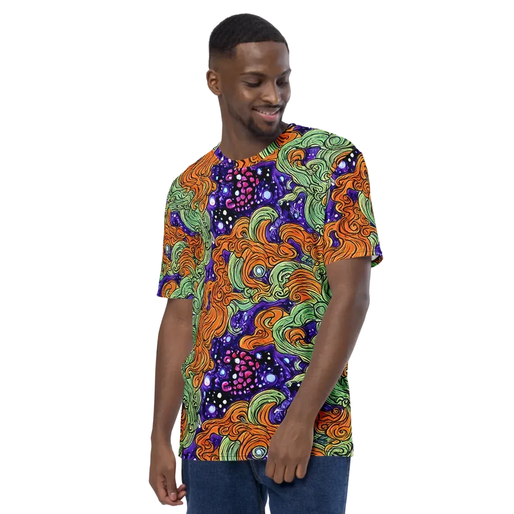 Magma Moon on Men's Crew Neck T-Shirt — Left