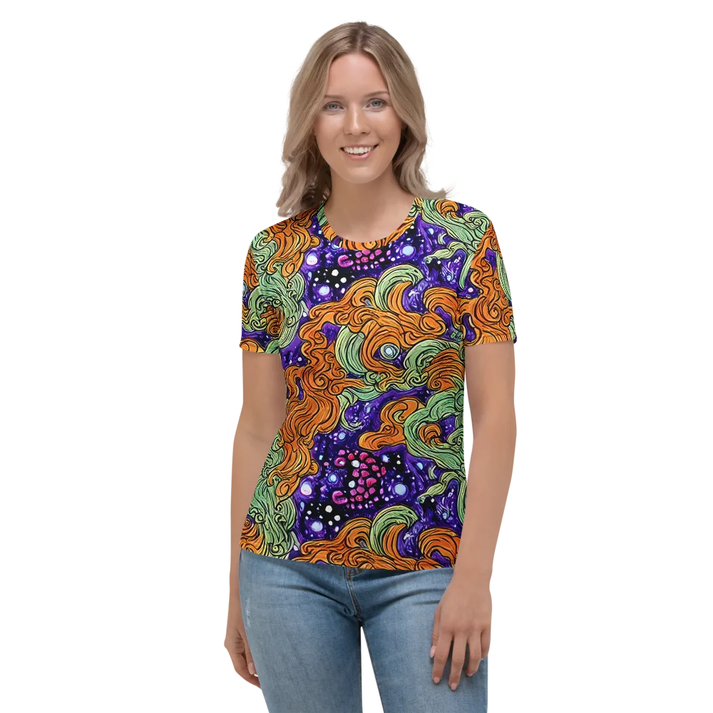 Magma Moon on Women's Crew Neck T-Shirt — Front