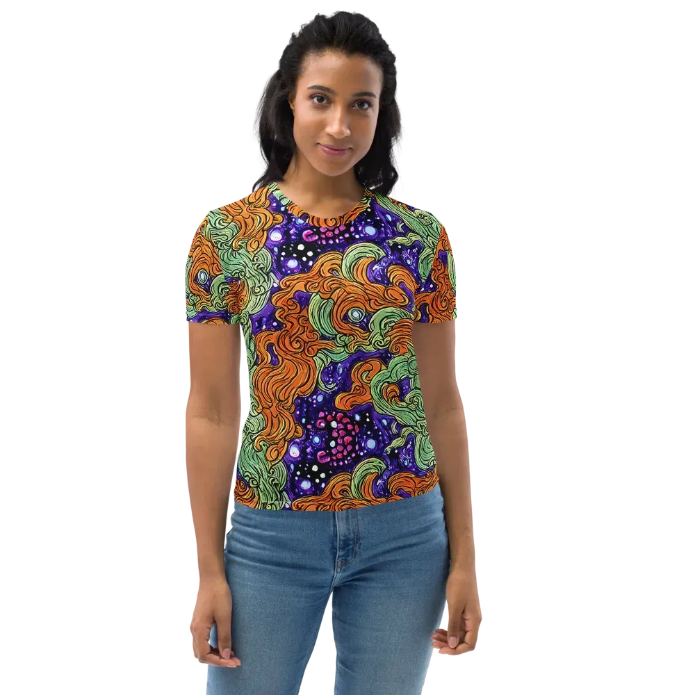 Magma Moon on Women's Crew Neck T-Shirt — Front