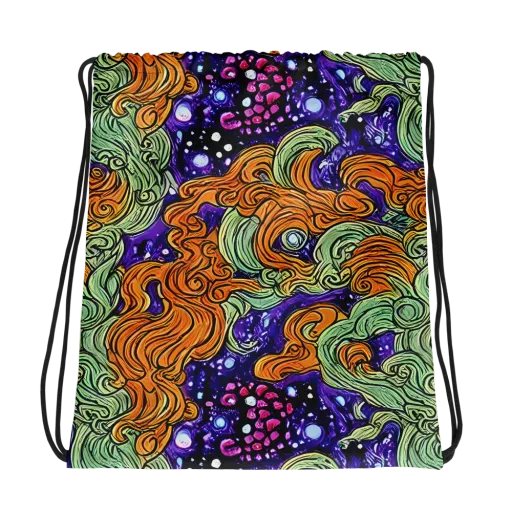 Magma Moon on a Drawstring Bag