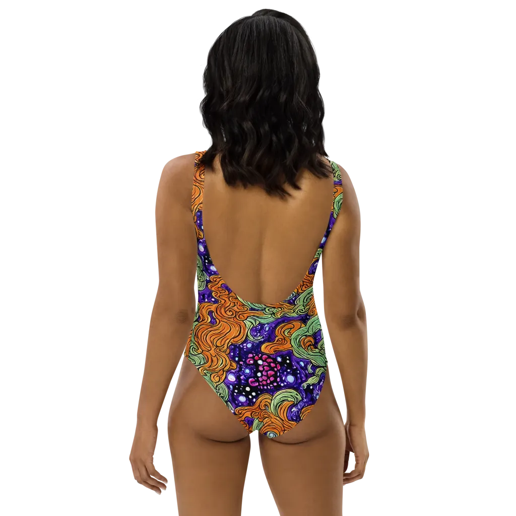 Magma Moon on One-Piece Swimsuit — Back