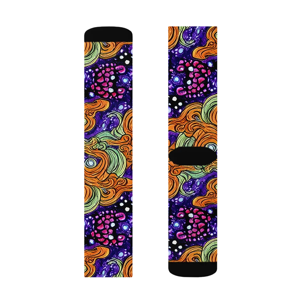 Magma Moon on Socks — Right Sock