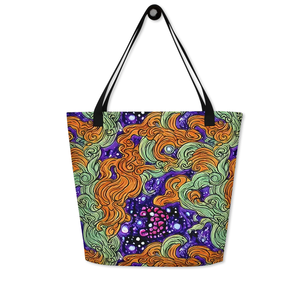 Magma Moon on Large Tote Bag W/ Pocket — Front