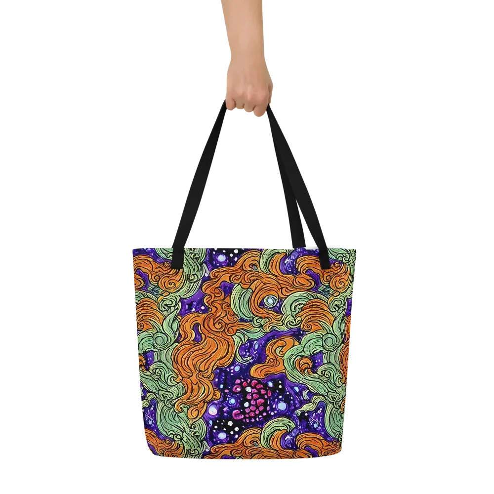 Magma Moon on Large Tote Bag W/ Pocket — Front