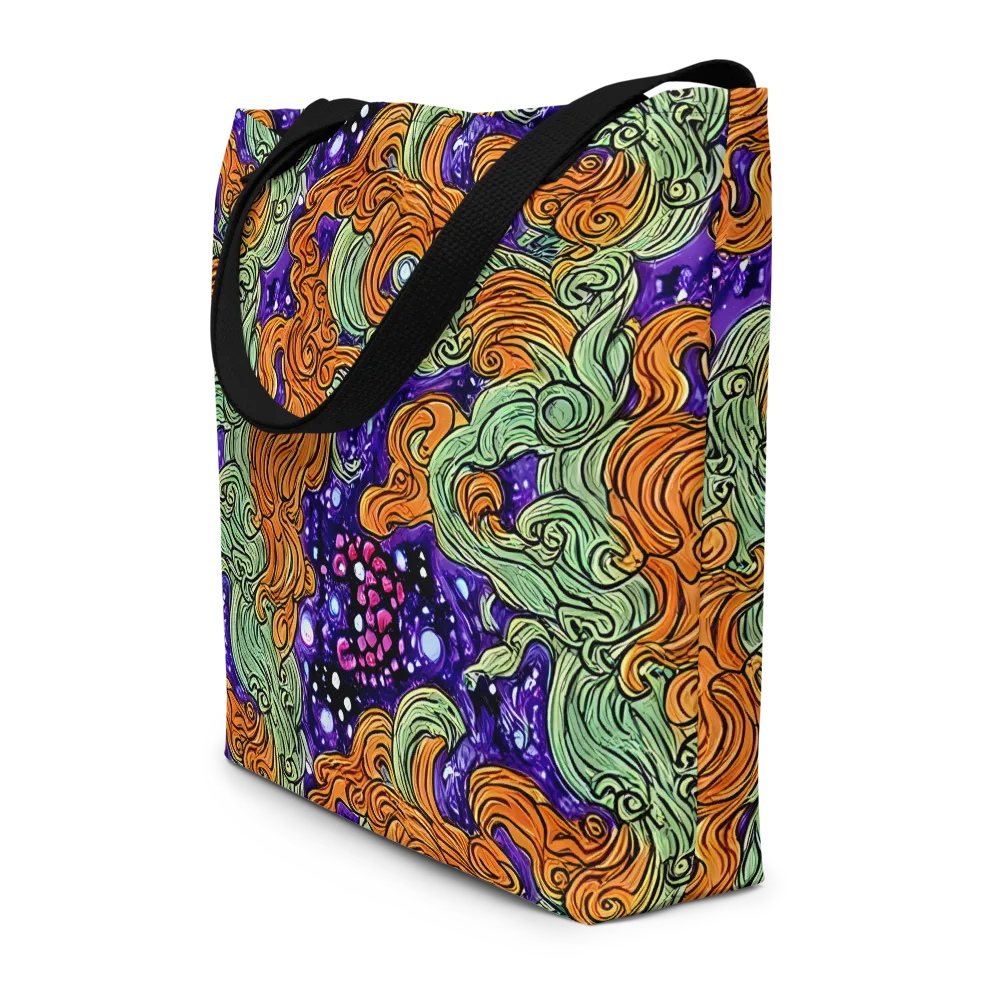 Magma Moon on Large Tote Bag W/ Pocket — Front