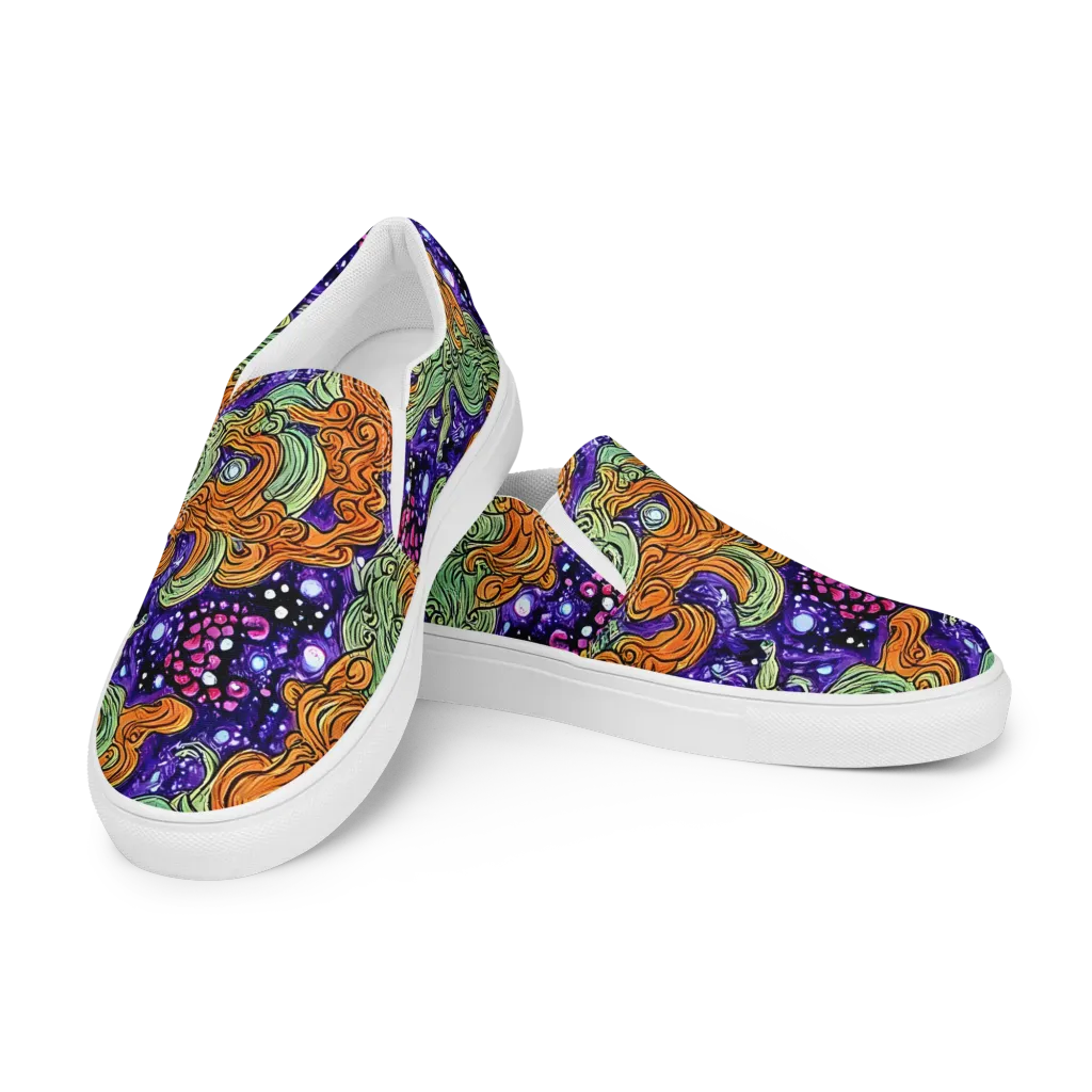 Magma Moon on Women's Slip-On Canvas Shoes — Left Front