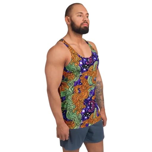 Magma Moon on a Men's Tank Top