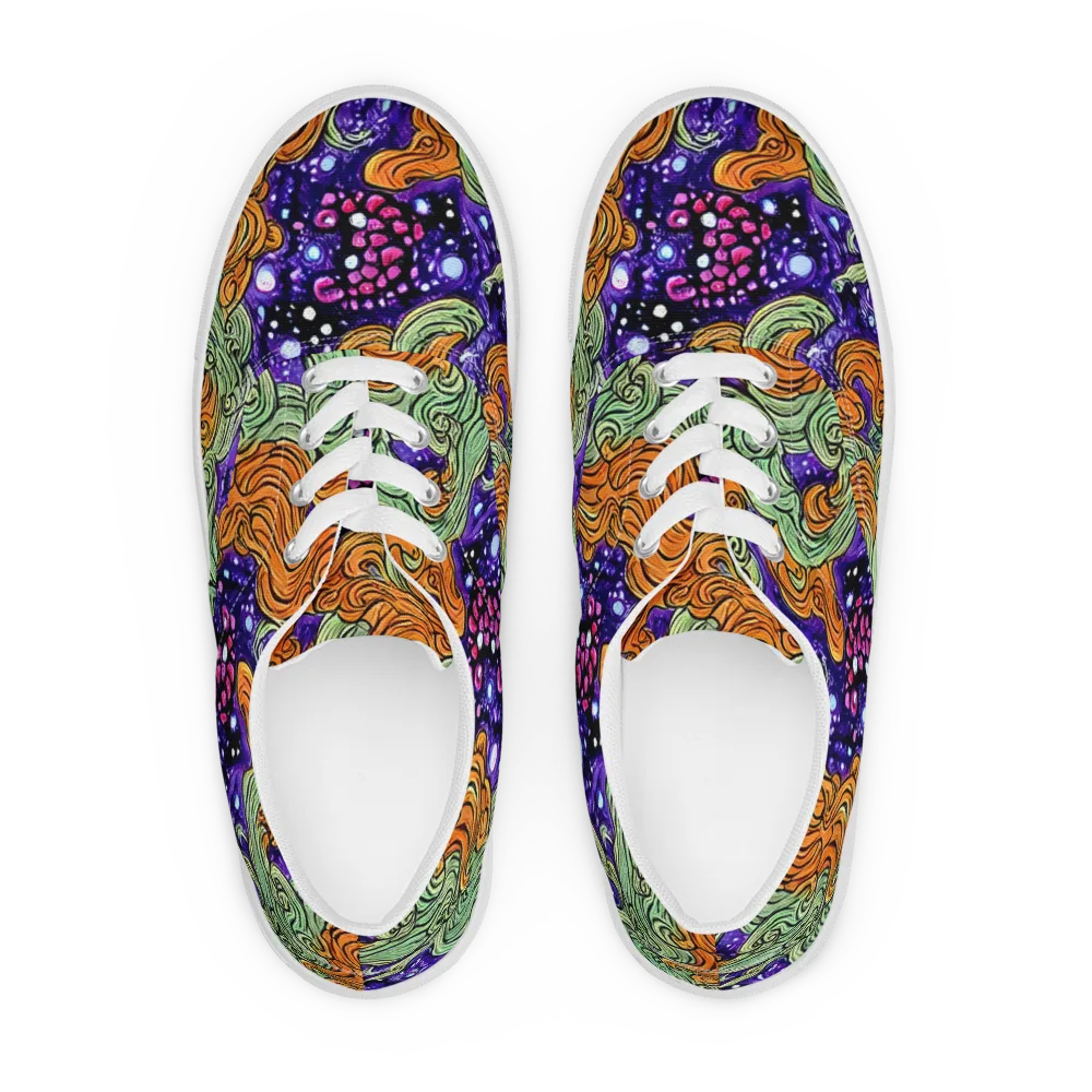 Magma Moon on Men's Lace-Up Canvas Shoes — Front