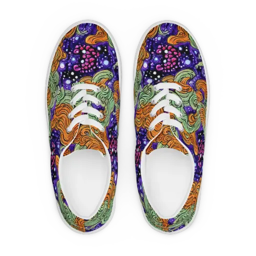 Magma Moon on a Men's Lace-Up Canvas Shoes
