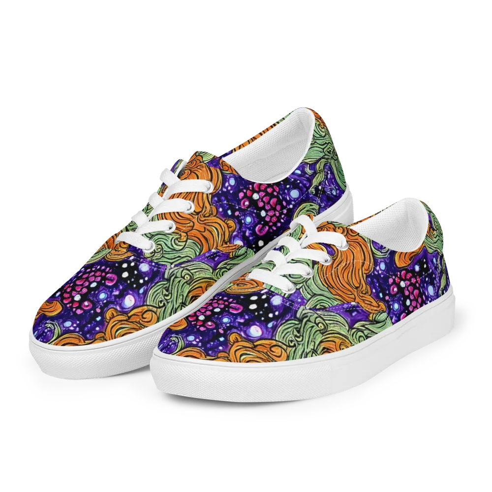 Magma Moon on Men's Lace-Up Canvas Shoes — Left Front