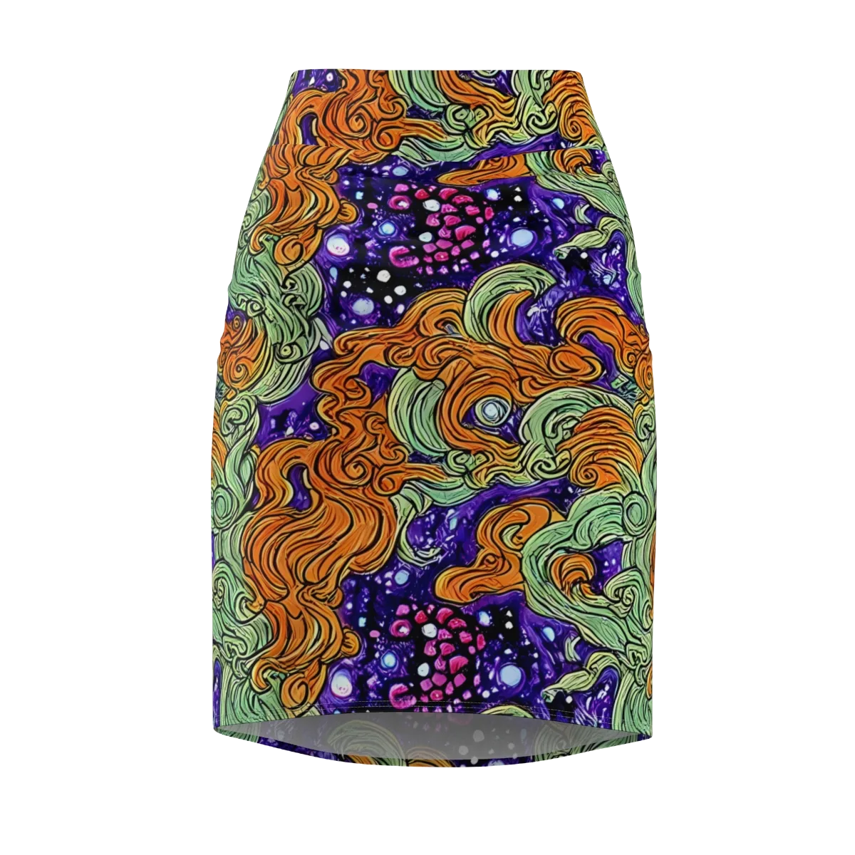 Magma Moon on Pencil Skirt — Front