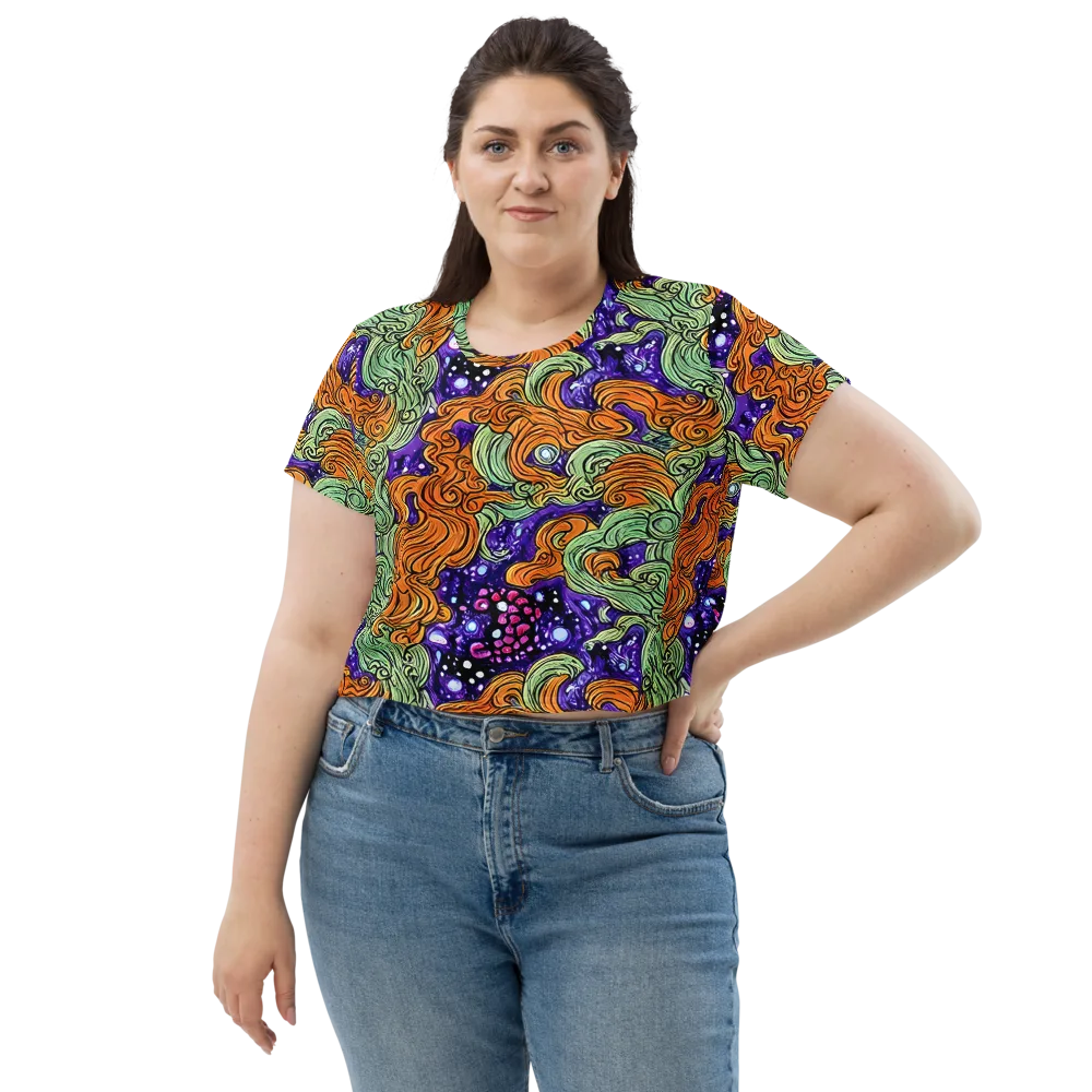 Magma Moon on Crop Tee — Front