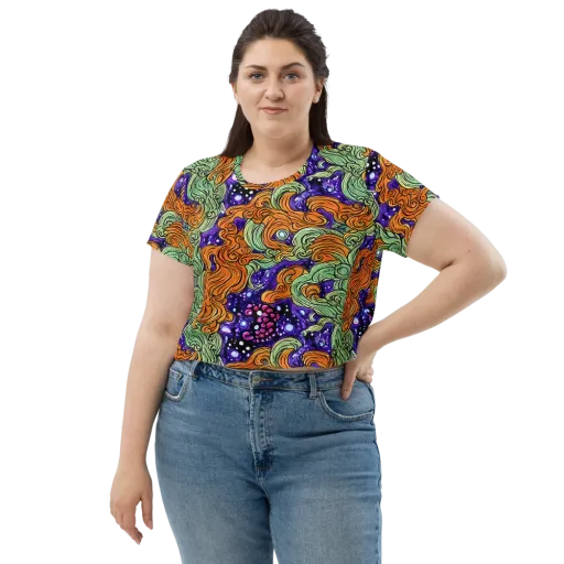 Magma Moon on a Crop Tee