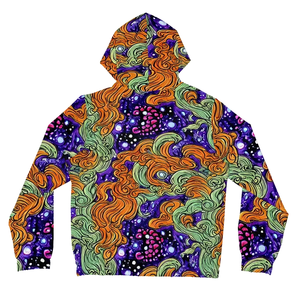 Magma Moon on Women's Full-Zip Hoodie — Back