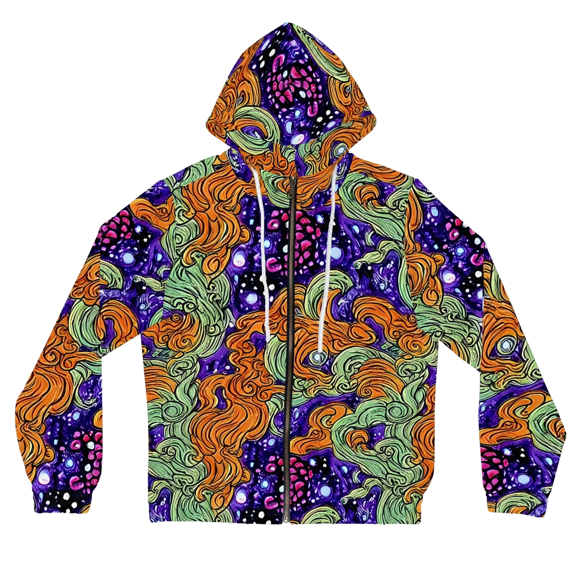 Magma Moon on Women's Full-Zip Hoodie — Front