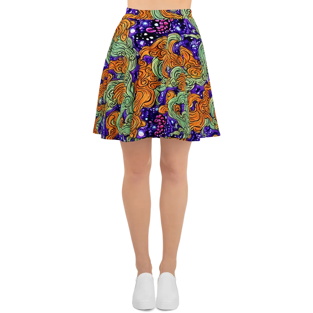 Magma Moon on Skater Skirt — Front