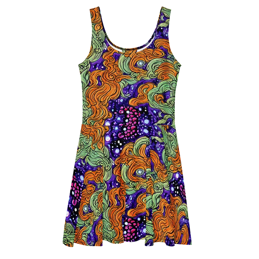 Magma Moon on Skater Dress — Front