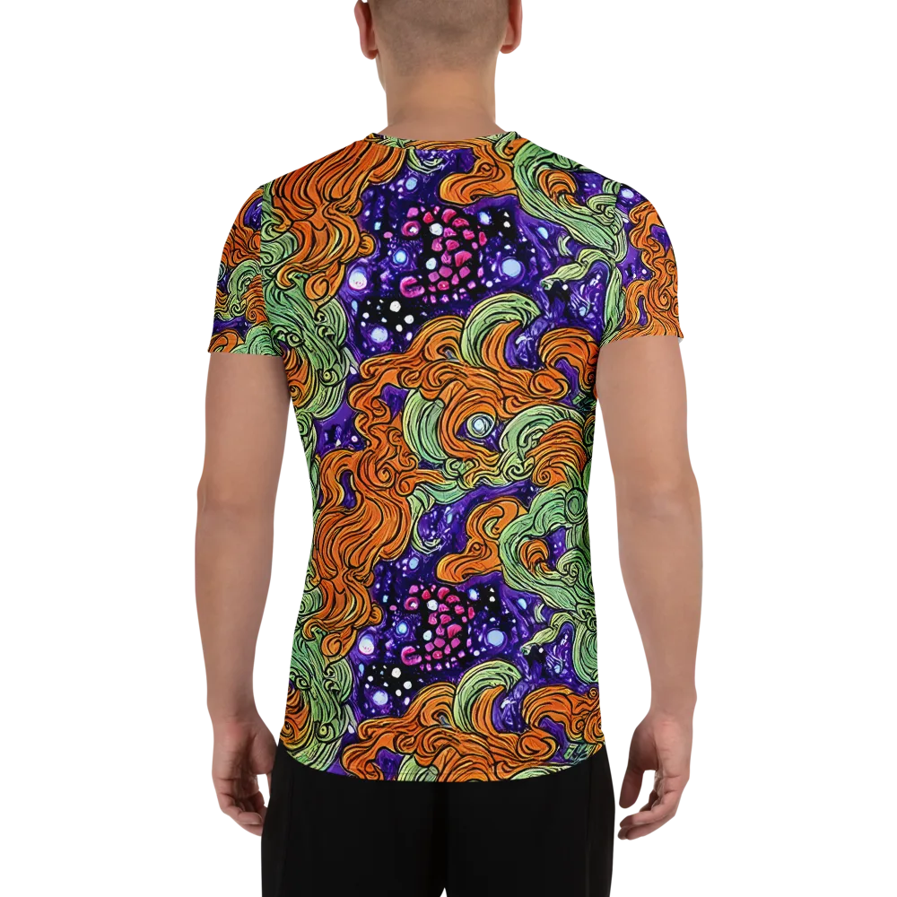 Magma Moon on Men's Athletic T-Shirt — Back