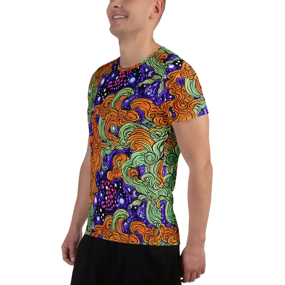 Magma Moon on Men's Athletic T-Shirt — Left