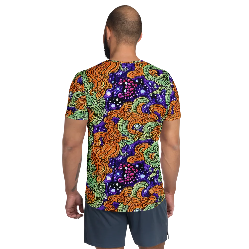 Magma Moon on Men's Athletic T-Shirt — Back