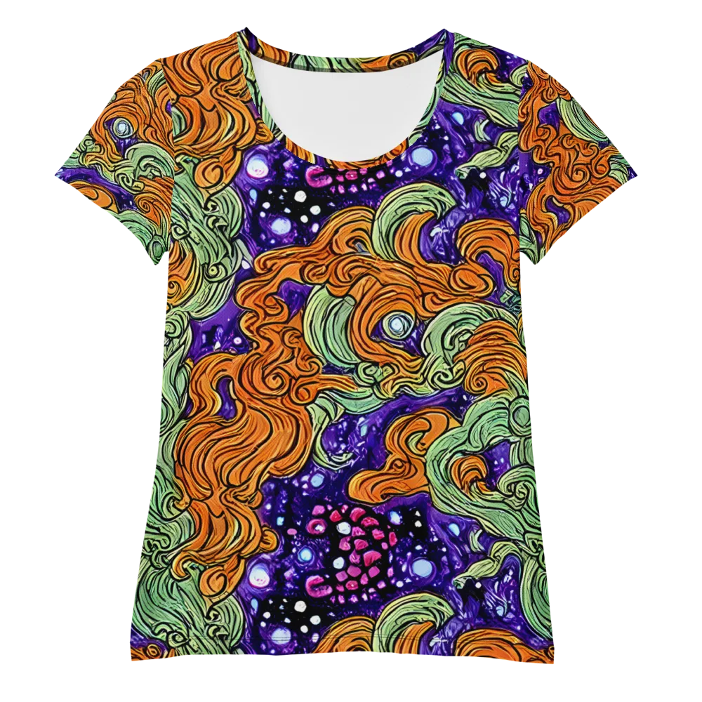 Magma Moon on Women's Athletic T-Shirt — Front