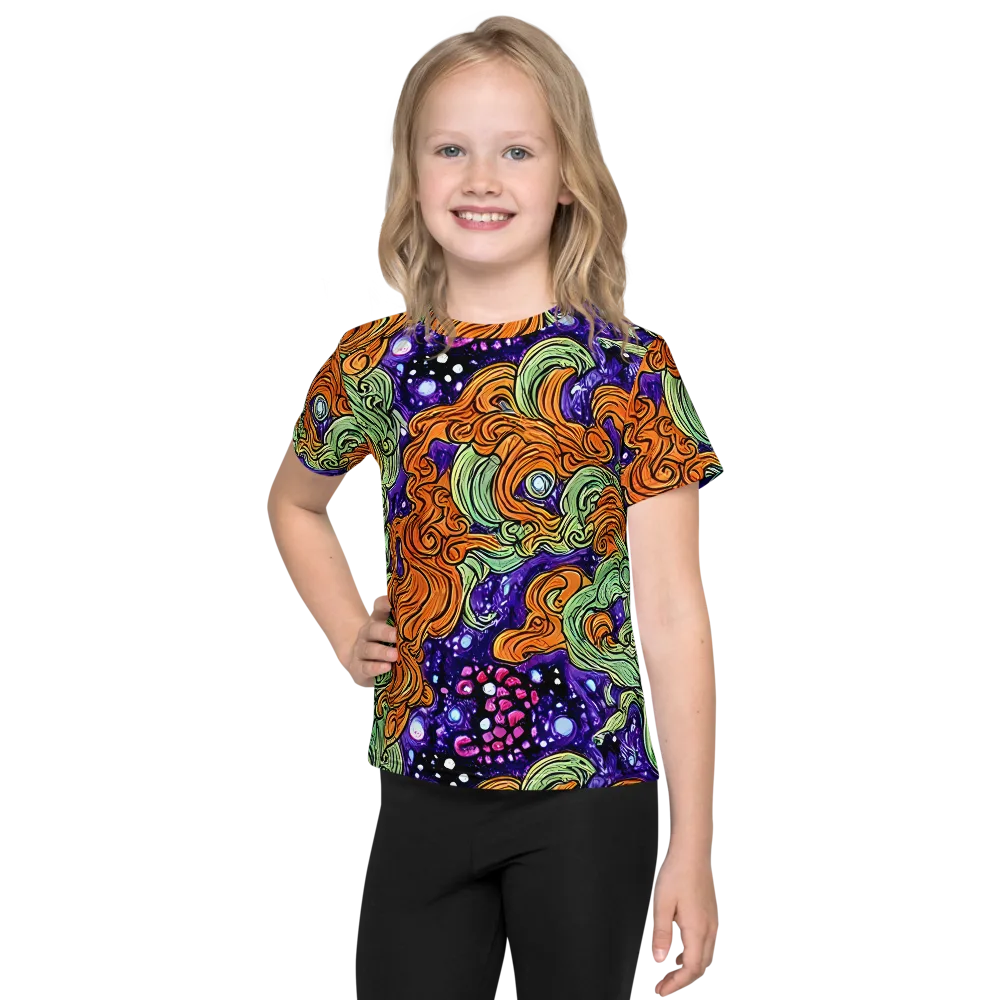 Magma Moon on Kids Crew Neck T-Shirt — Front