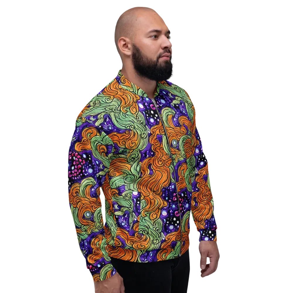 Magma Moon on Bomber Jacket — Right