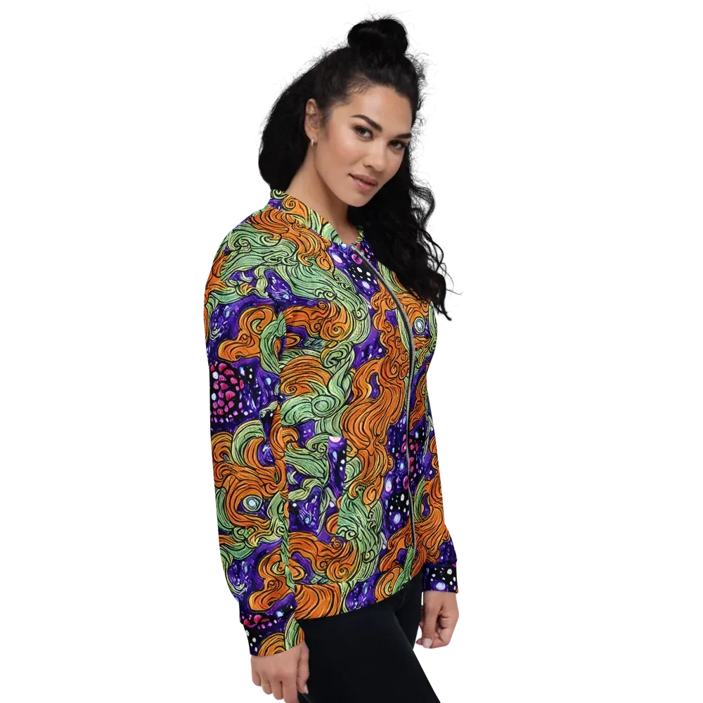 Magma Moon on Bomber Jacket — Right