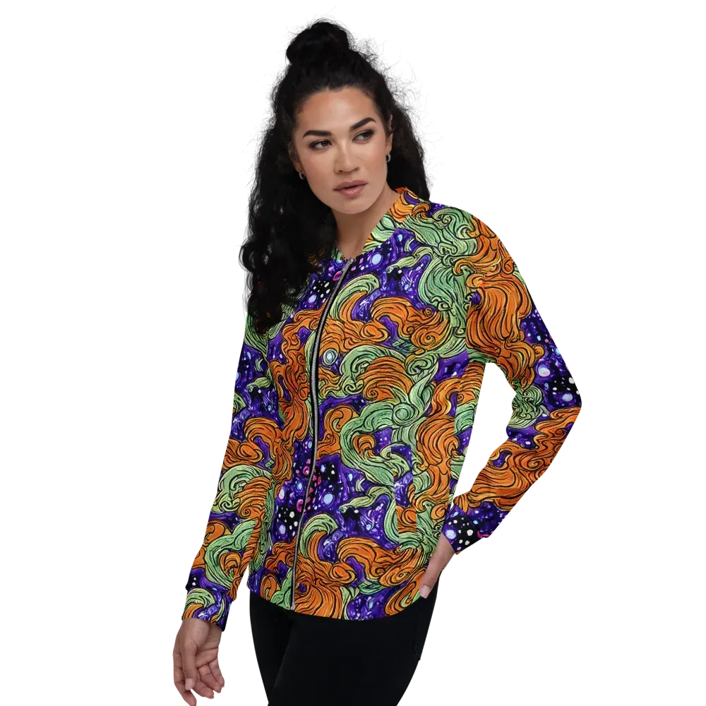 Magma Moon on Bomber Jacket — Left