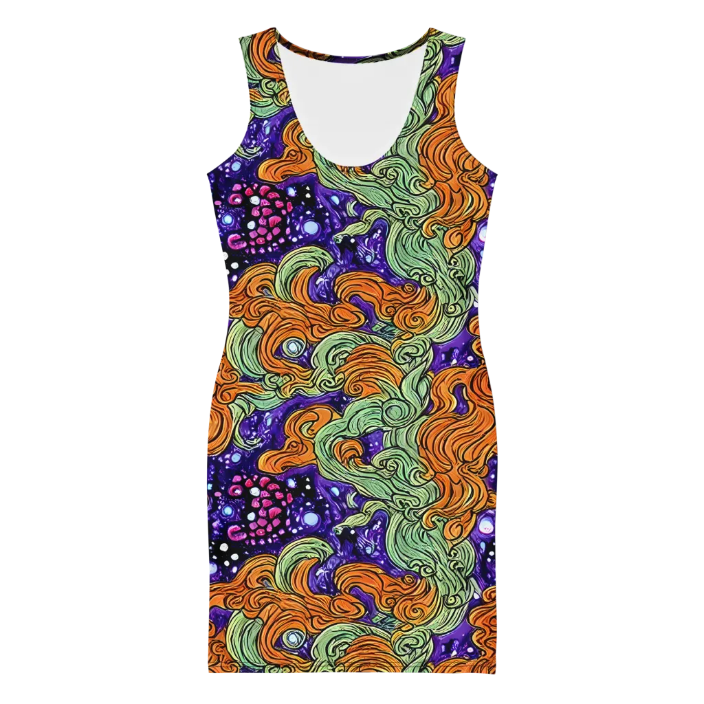 Magma Moon on Bodycon Dress — Front