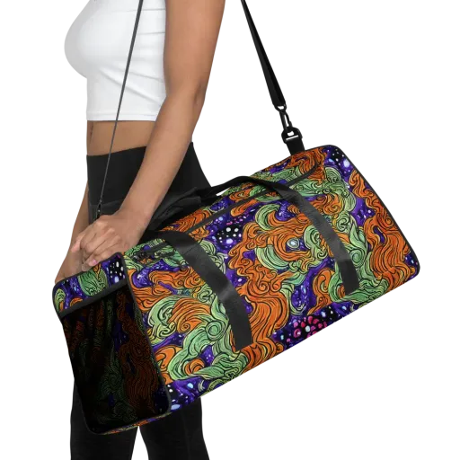 Magma Moon on a Duffle Bag