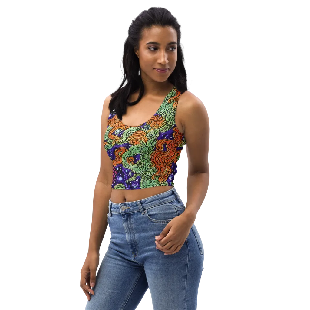 Magma Moon on Crop Top — Left Front