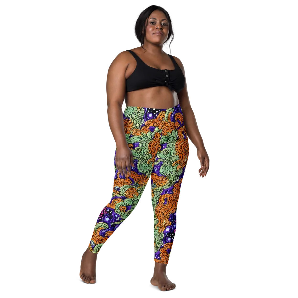 Magma Moon on Leggings with Pockets — Front