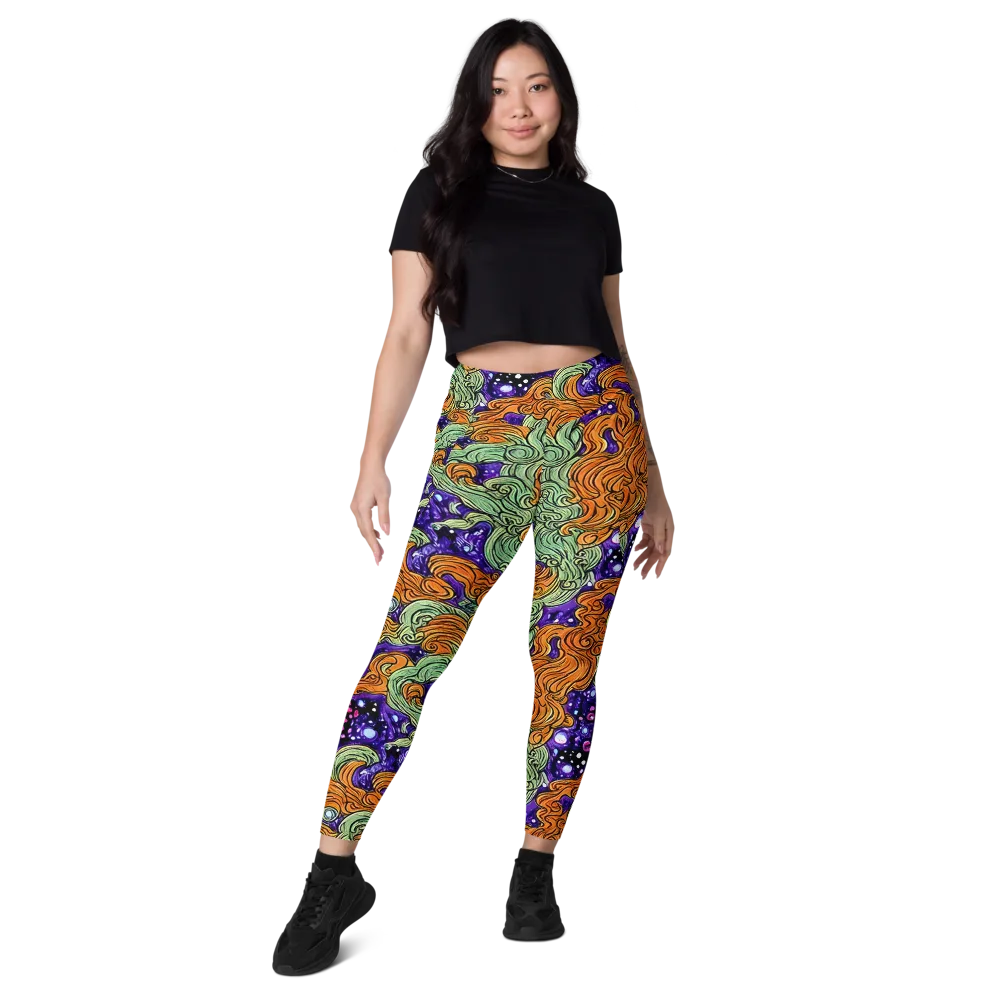 Magma Moon on Leggings with Pockets — Front