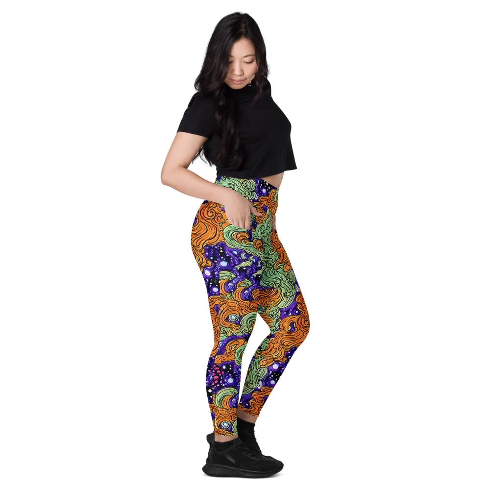 Magma Moon on Leggings with Pockets — Right