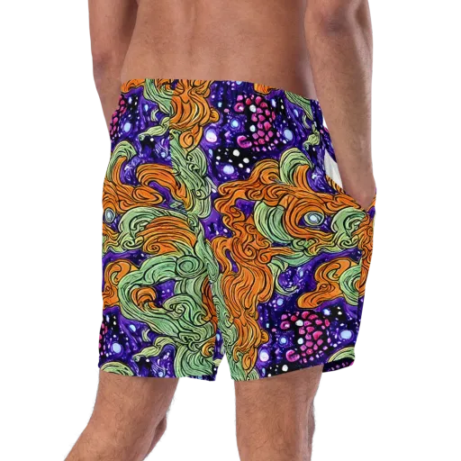 Magma Moon on a Swim Trunks