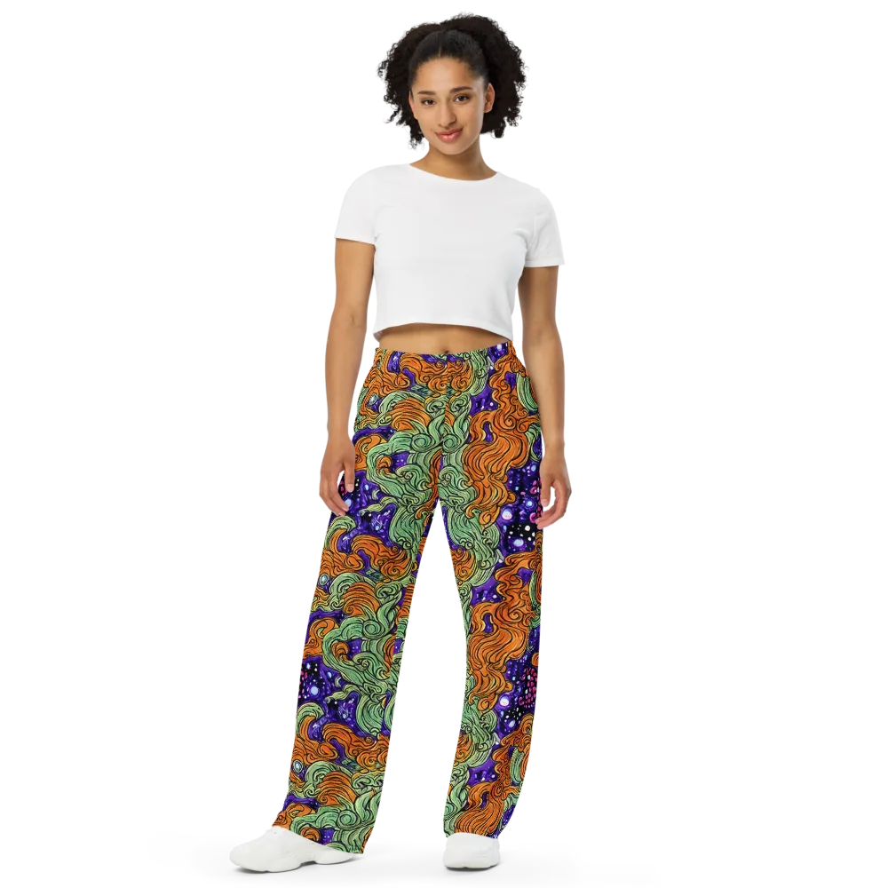 Magma Moon on Wide-Leg Pants — Front