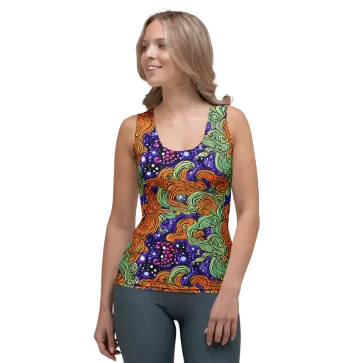 Magma Moon on a Women's Tank Top